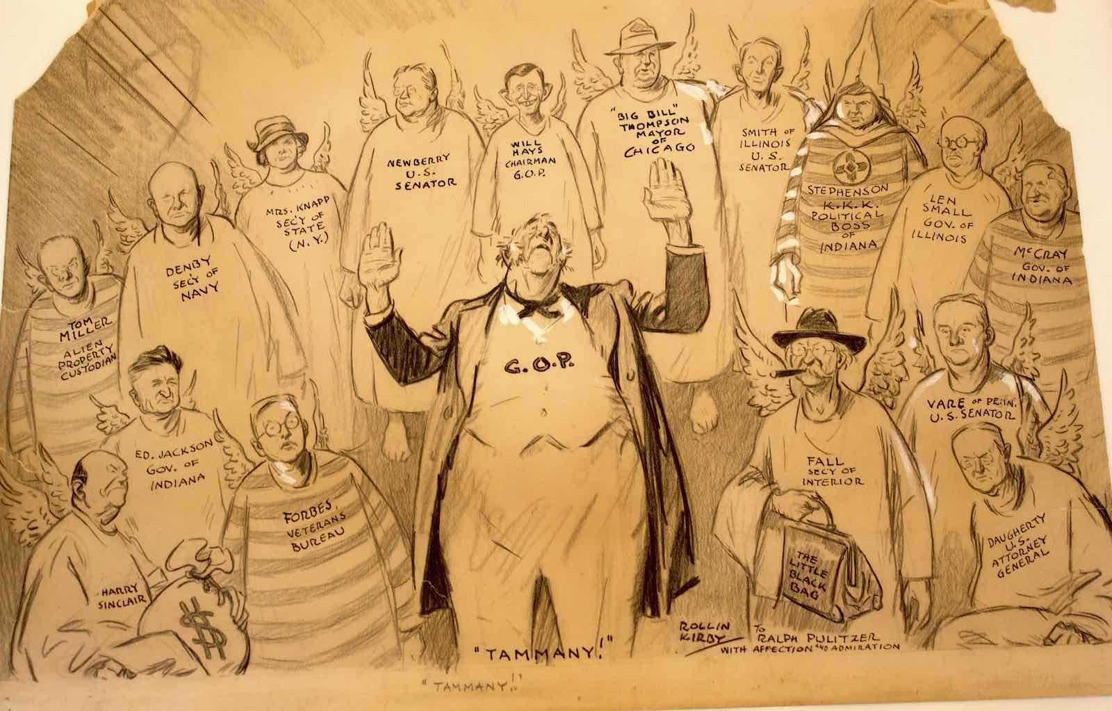 Rollin Kirby Tammany Hall cartoon from the Kahn Collection