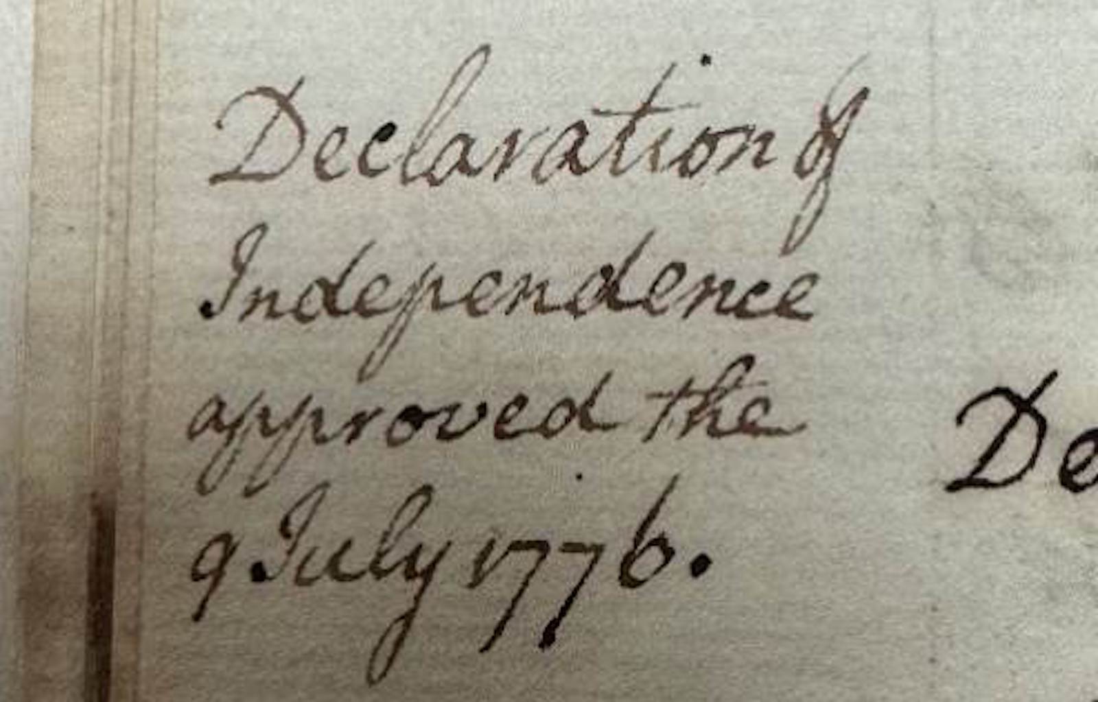 The handwritten document