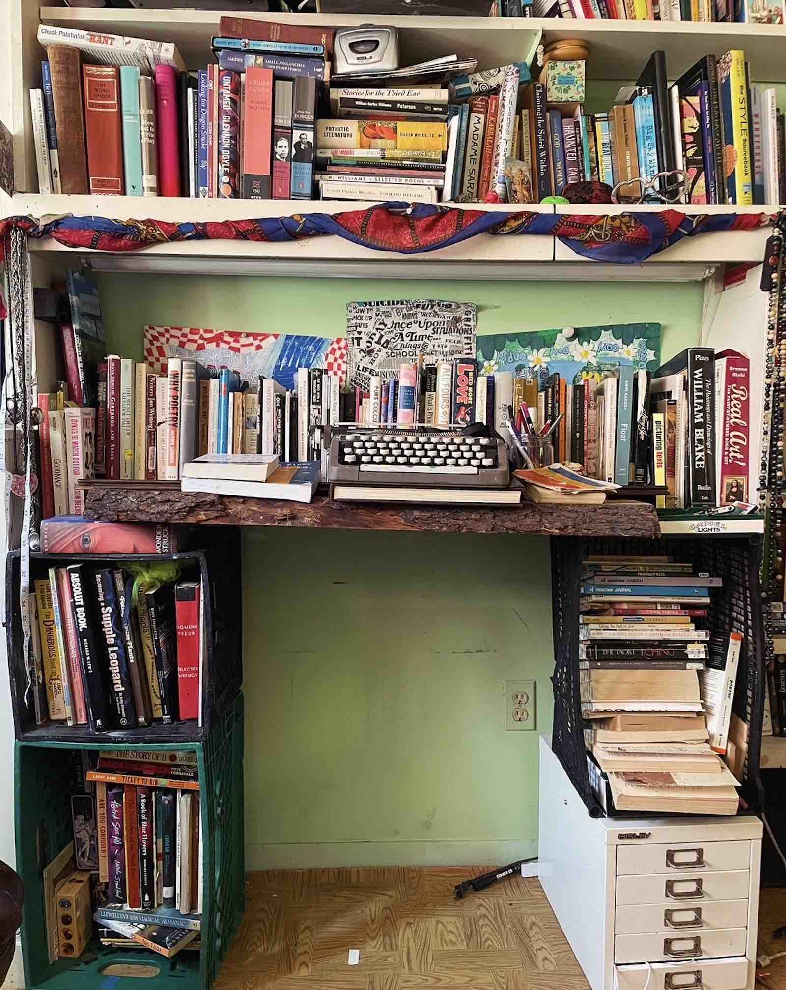 A selection of books from Emily Chauvin's collection